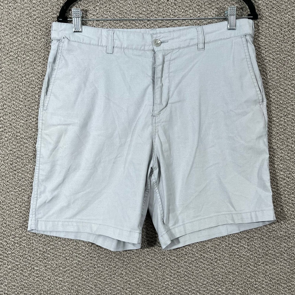 Southern Shirt Shorts Mens Size 34 Gray Chino Khaki Flat‎ Front Casual Preppy